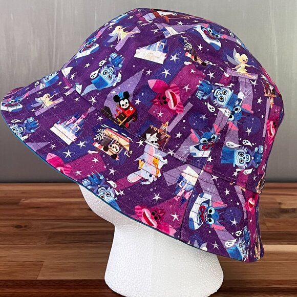 Disney x Joey Ghou Reversible Bucket Hat Mickey Castle Haunted Mansion Stitch - Picture 6 of 11